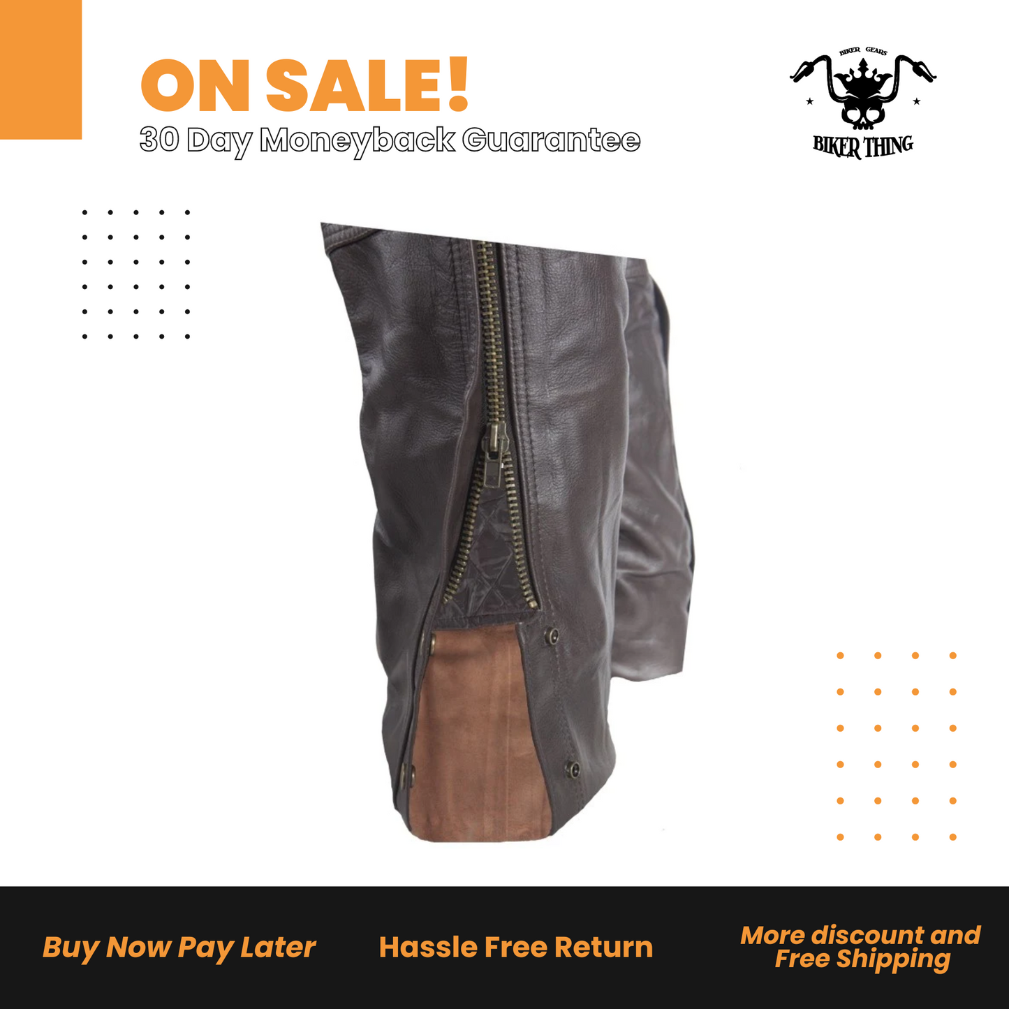 Brown Leather Chaps