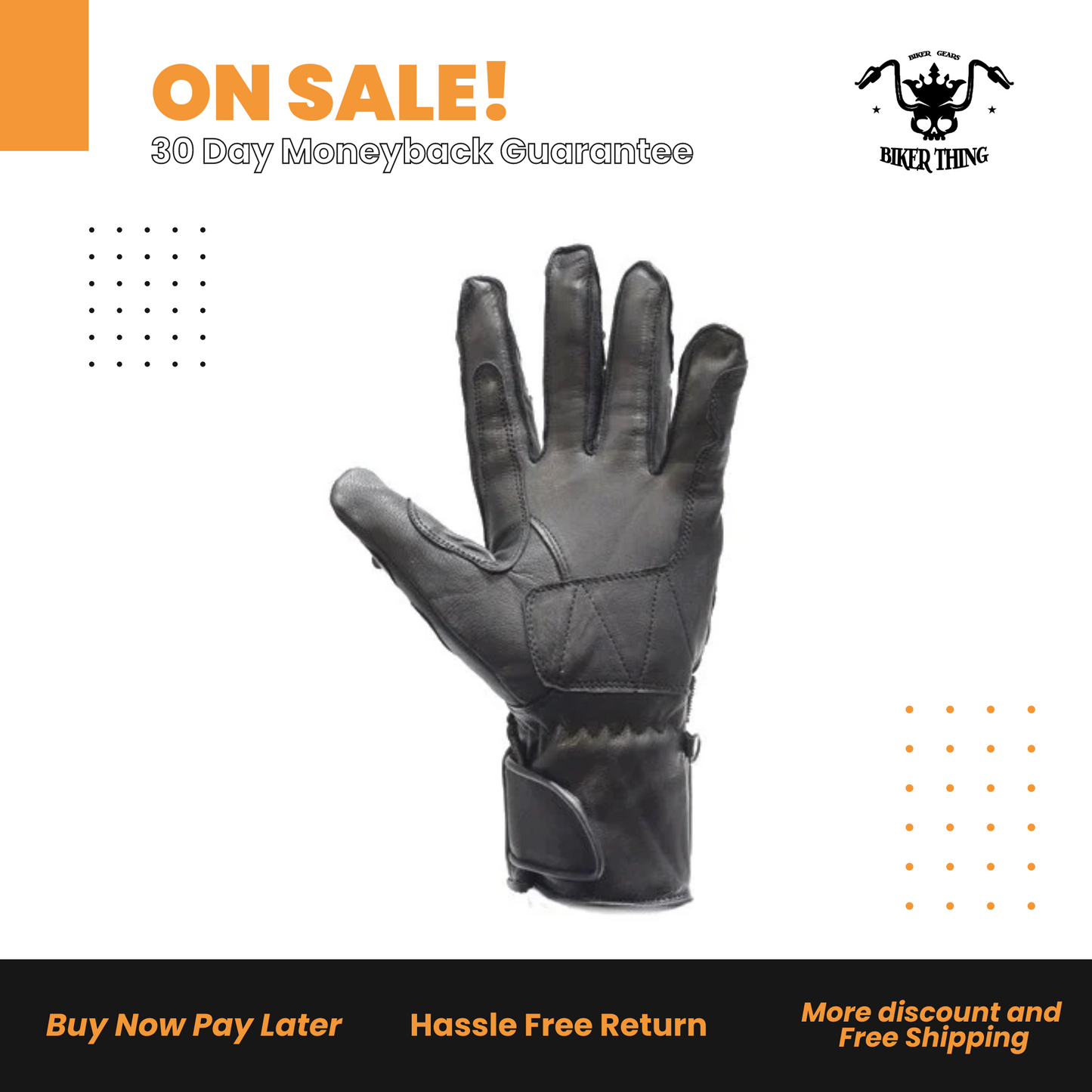 Double Velcro Strap Motorcycle Gloves