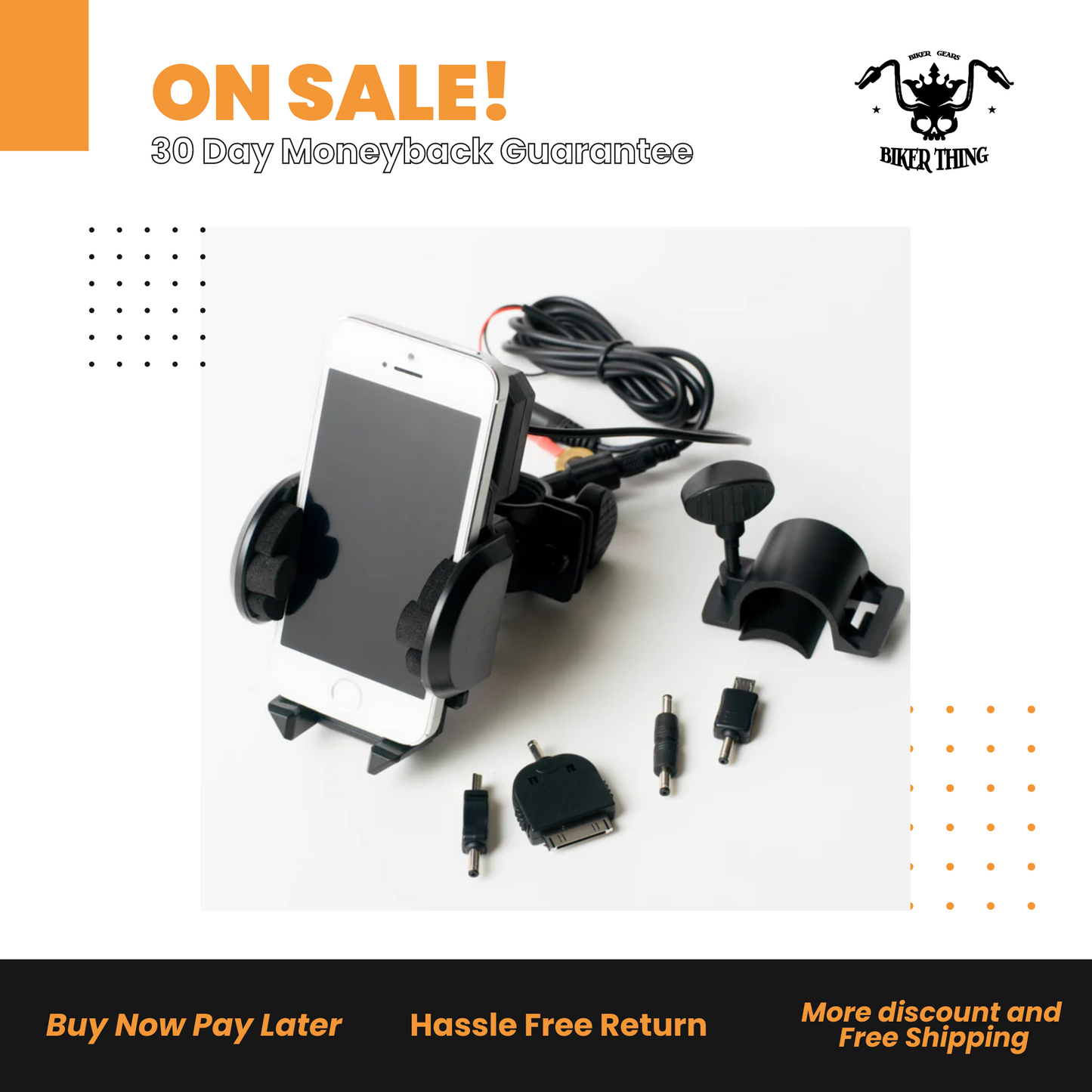Plug & Go Handlebar Phone Holder and Charger