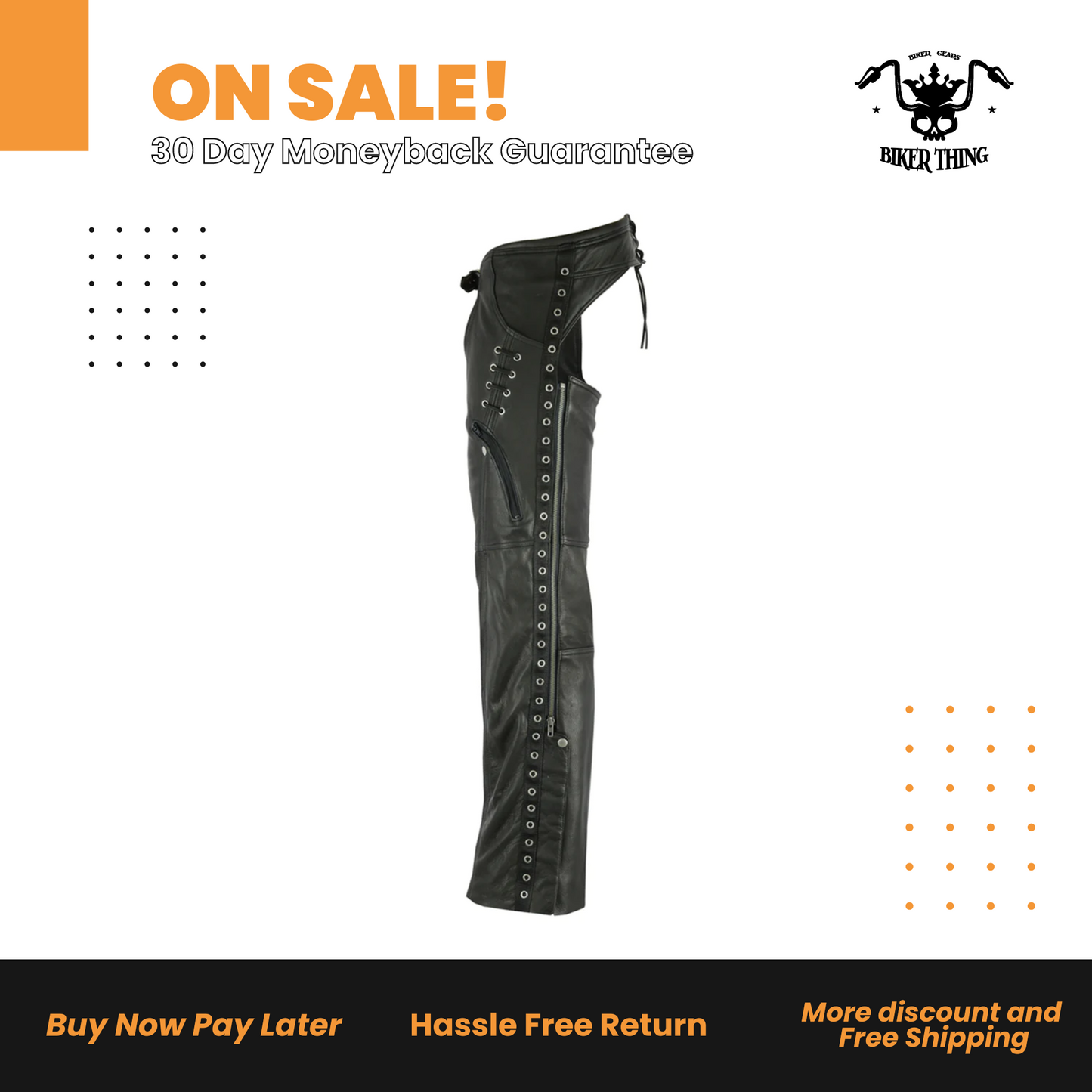 DS485 WOMEN'S STYLISH LIGHTWEIGHT HIP SET CHAPS