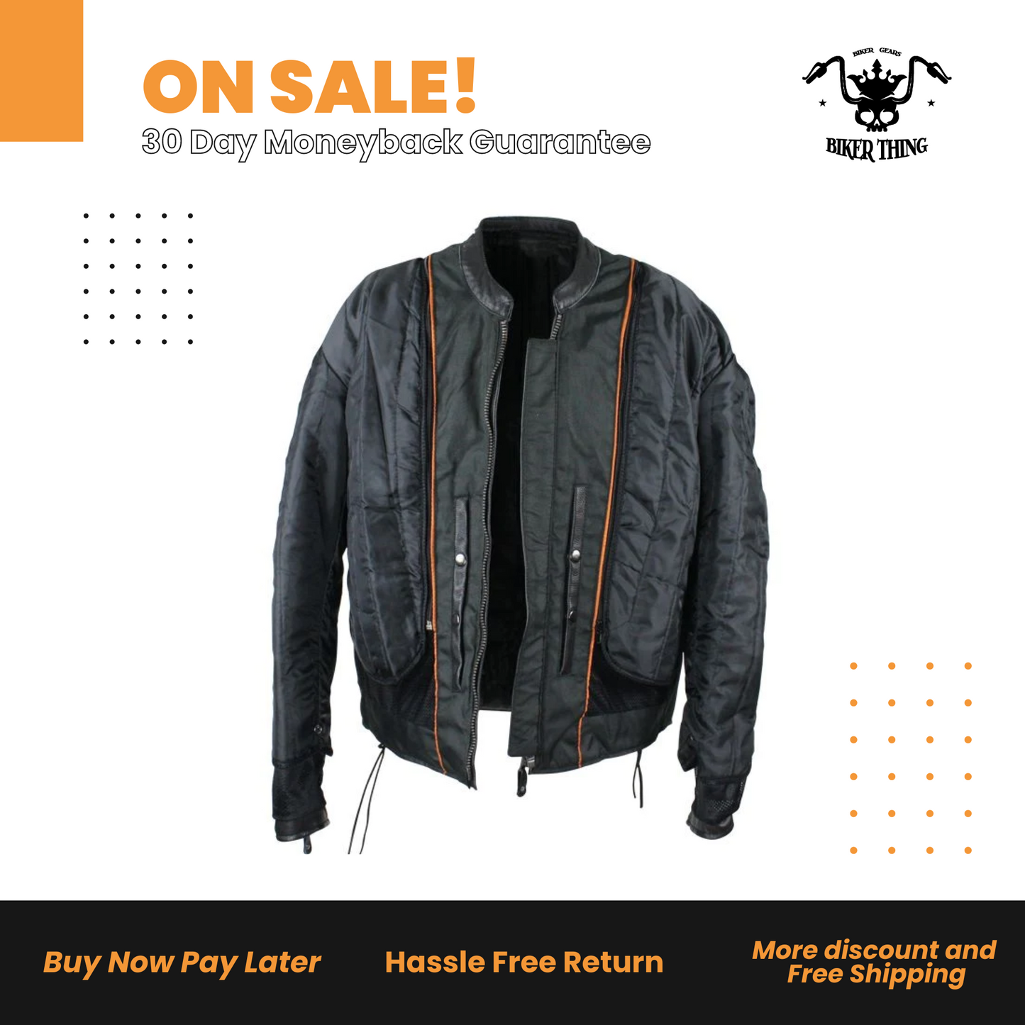 Mens Racer Jacket With Gun Pockets By Milwaukee Riders®