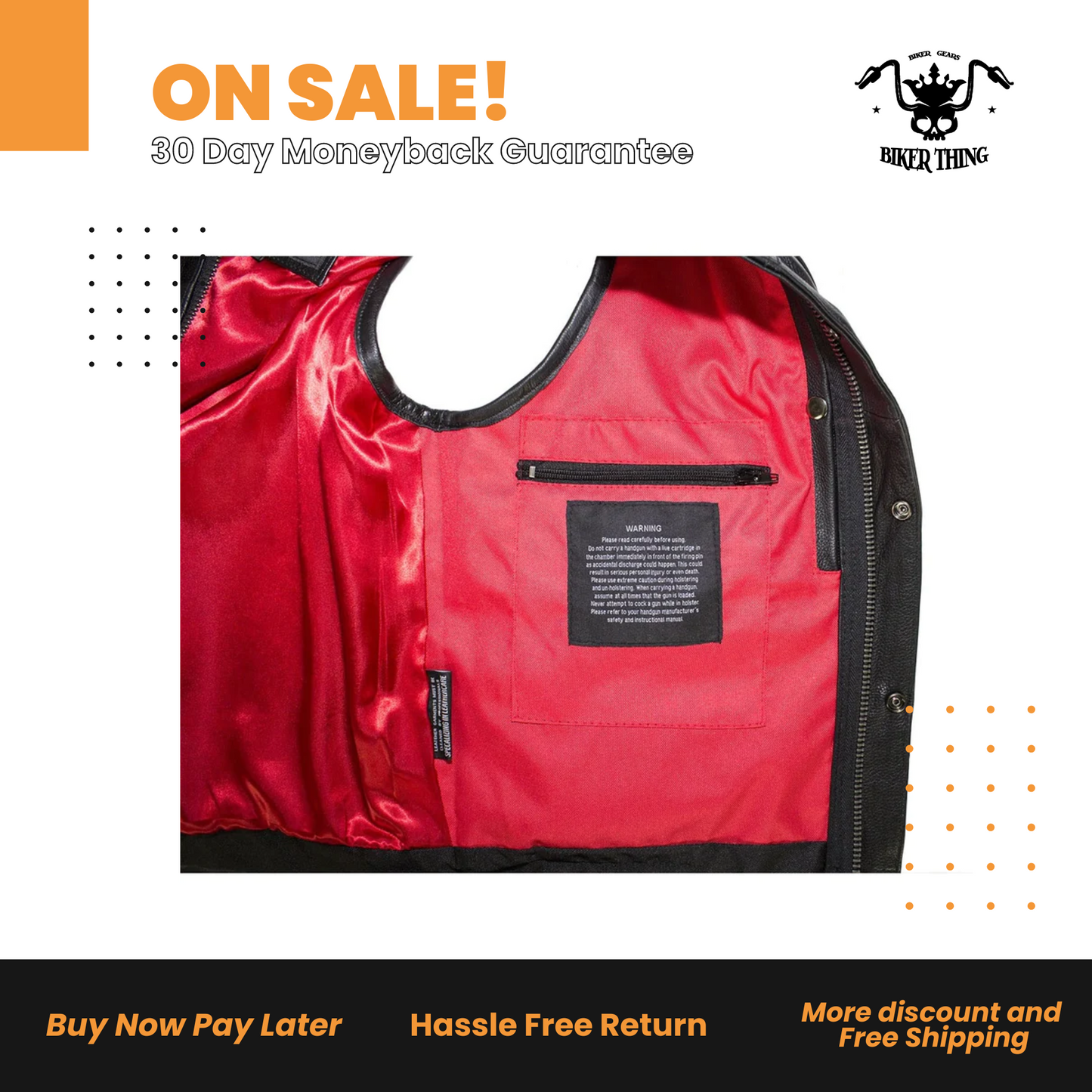 Men's Naked Red Inner Liner Riding Vest