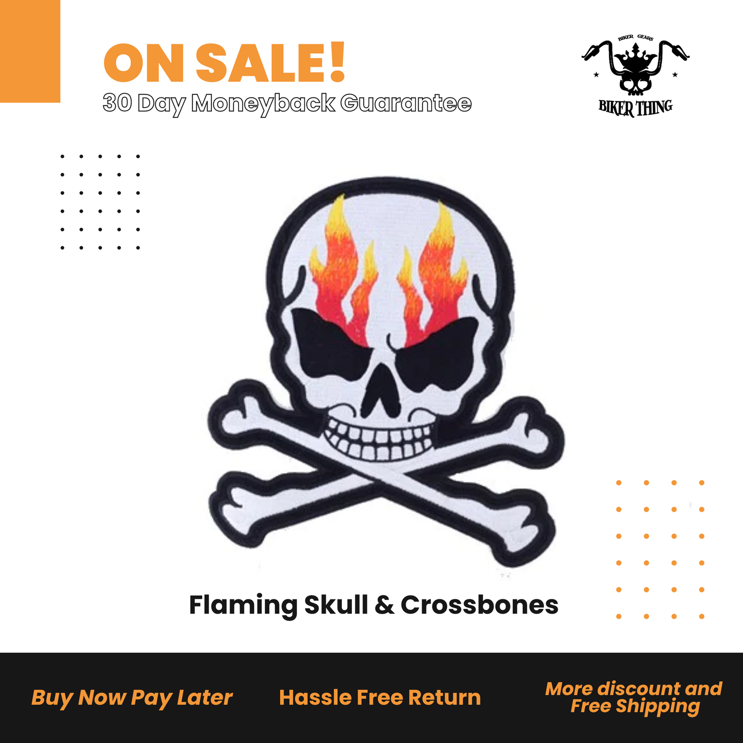 Flaming Skull & Crossbones