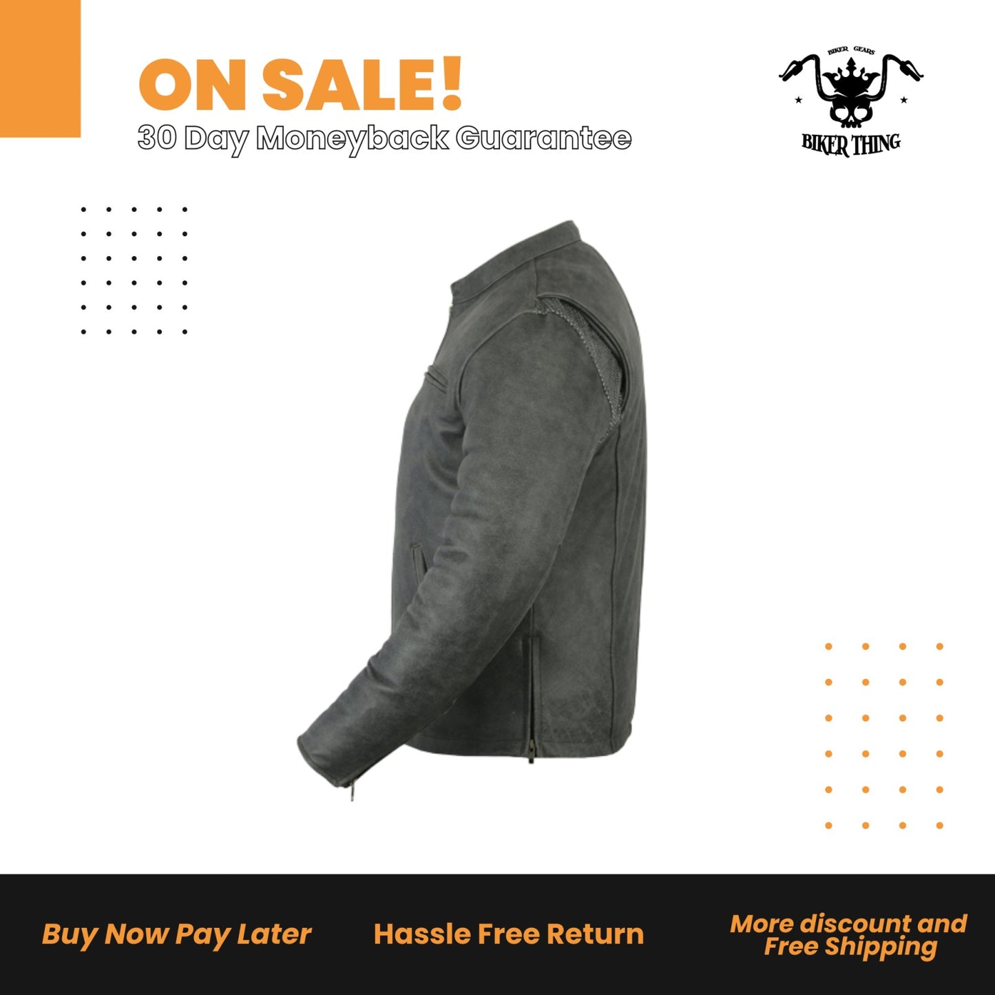 MEN'S SPORTY CRUISER JACKET (GRAY)