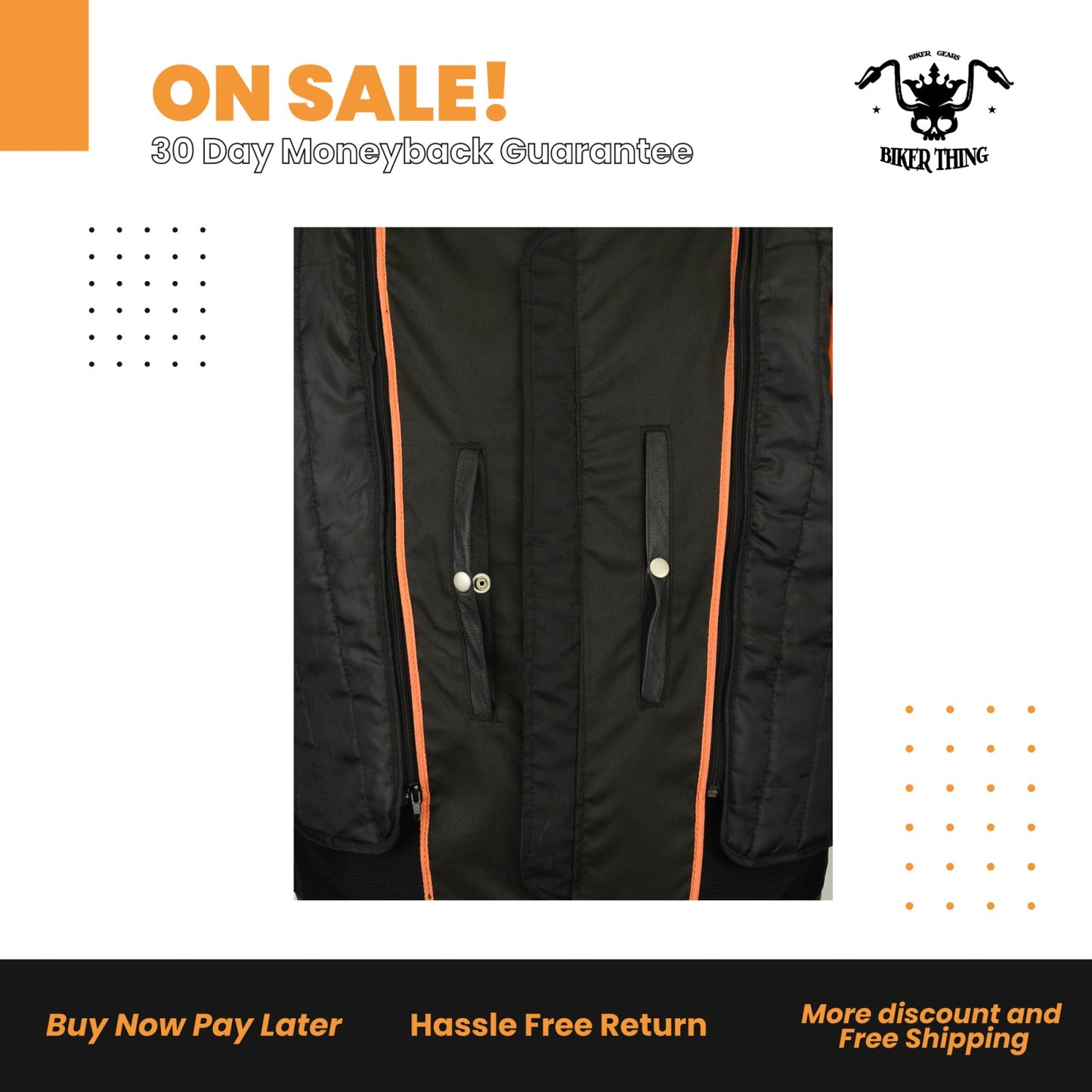 Men's Vented M/C Jacket w/ Plain Sides