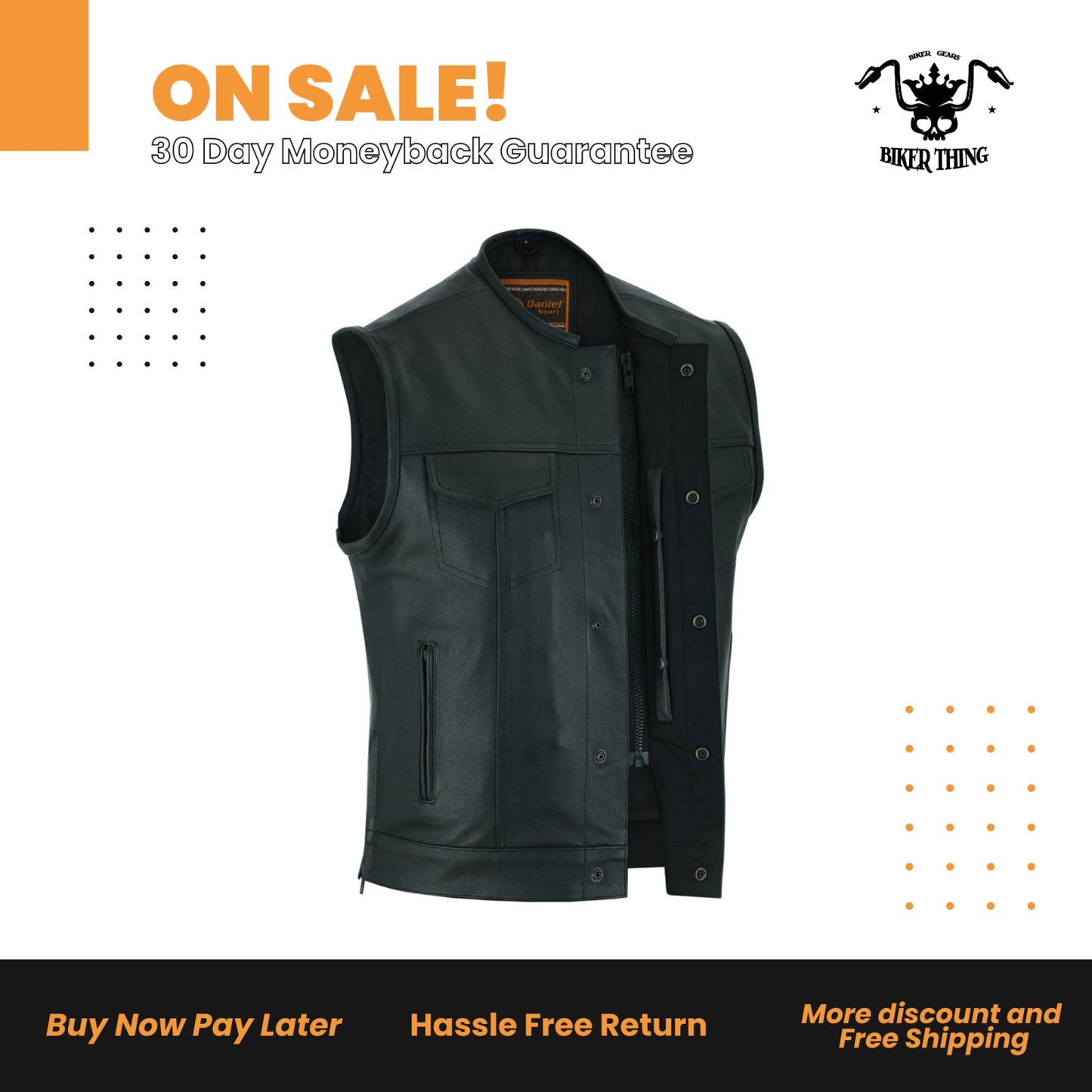 UPGRADED STYLE POCKETS, HIDDEN #10" BLACK METAL ZIPPER, SIDE ZIPPERS