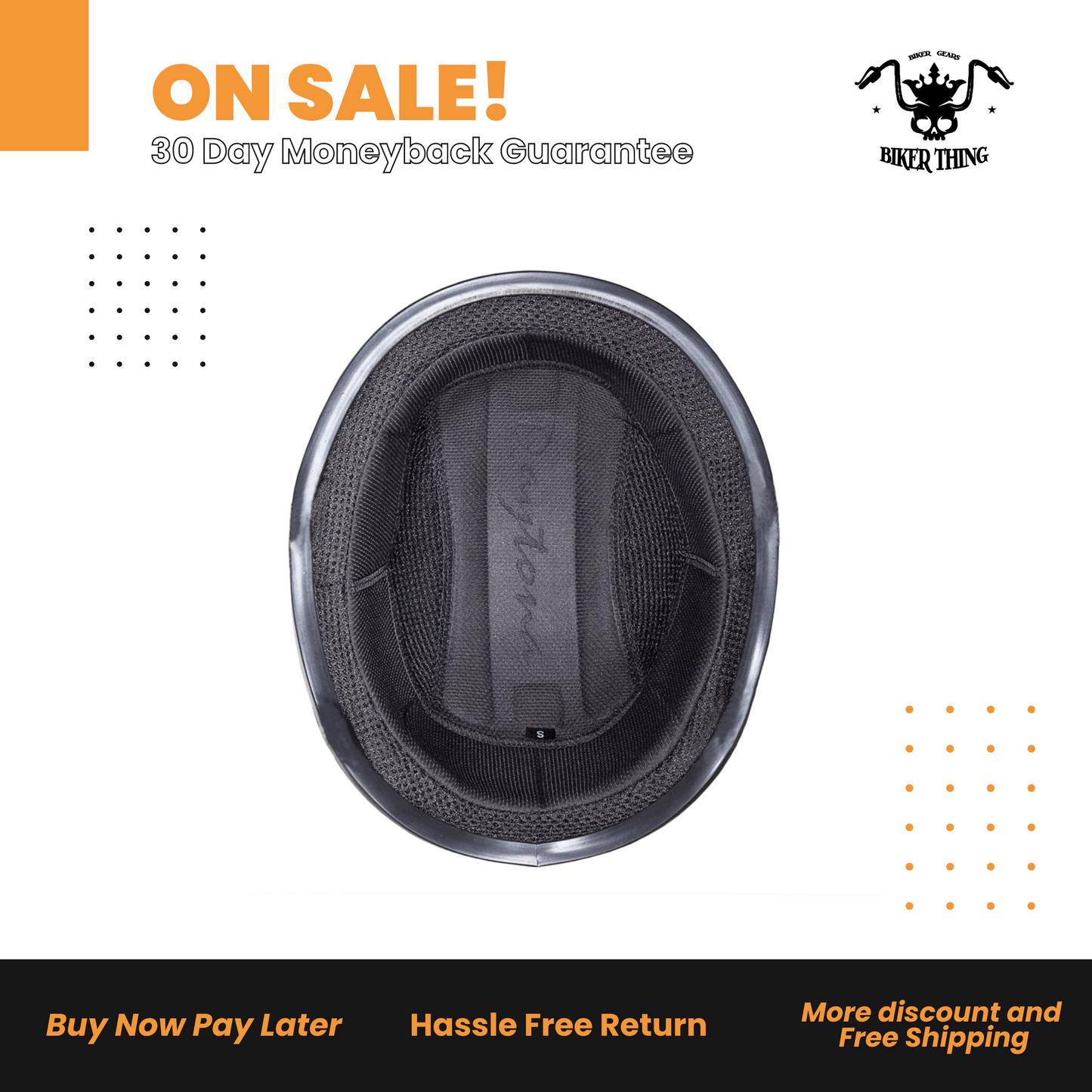 D1-C D.O.T. DAYTONA SKULL CAP- HI-GLOSS WHITE