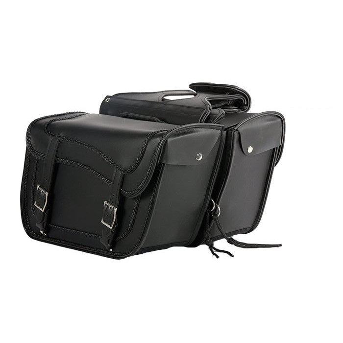 PVC Motorcycle Saddlebag With Braid - The Biker Thing LLC
