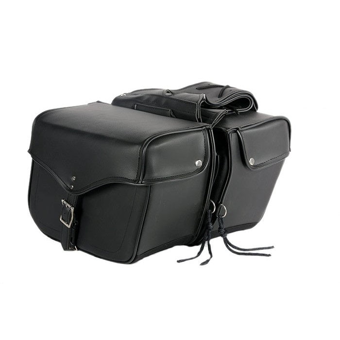 Motorcycle Saddlebag With 4 Tie Down Ribbons - The Biker Thing LLC