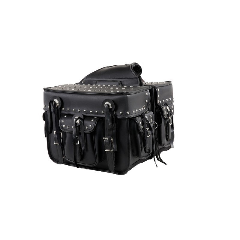 PVC Concealed Carry Saddlebag with Studs - The Biker Thing LLC