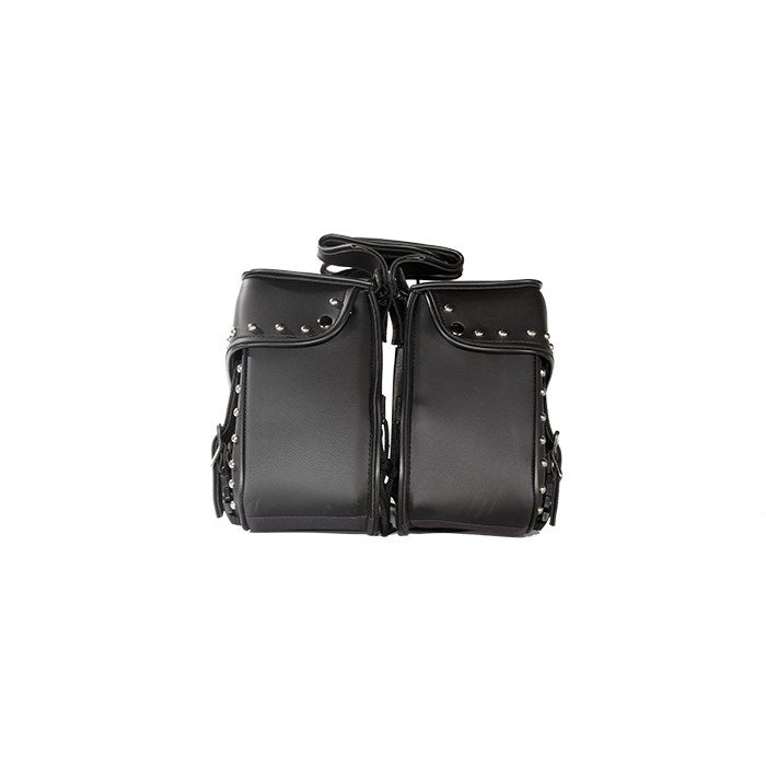 PVC Motorcycle Saddlebag With Studs - The Biker Thing LLC