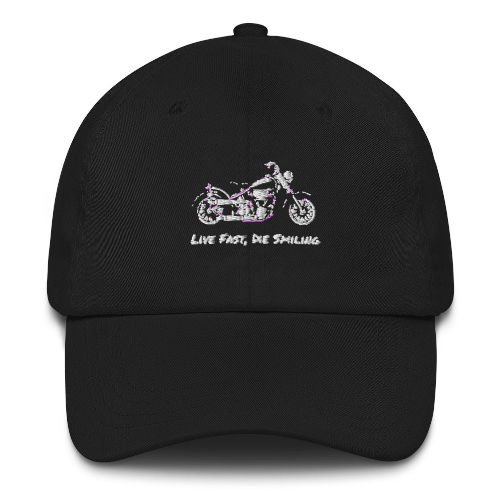 Live Fast, Die Smiling Cap - The Biker Thing LLC