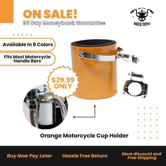 Orange Motorcycle Cup Holder
