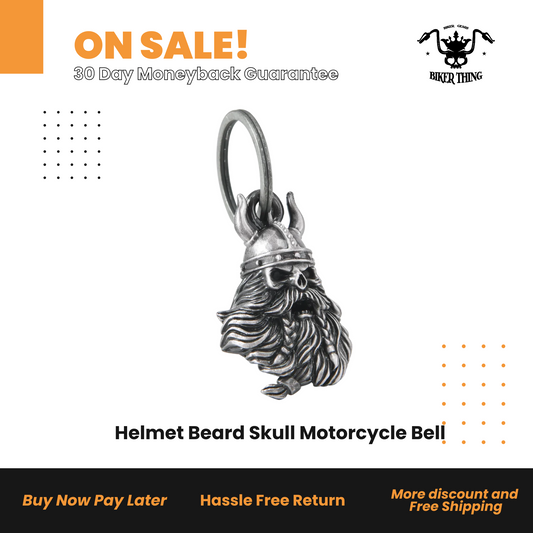 DBL42-LViking Helmet Beard Skull Motorcycle Bell