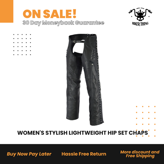 DS485 WOMEN'S STYLISH LIGHTWEIGHT HIP SET CHAPS