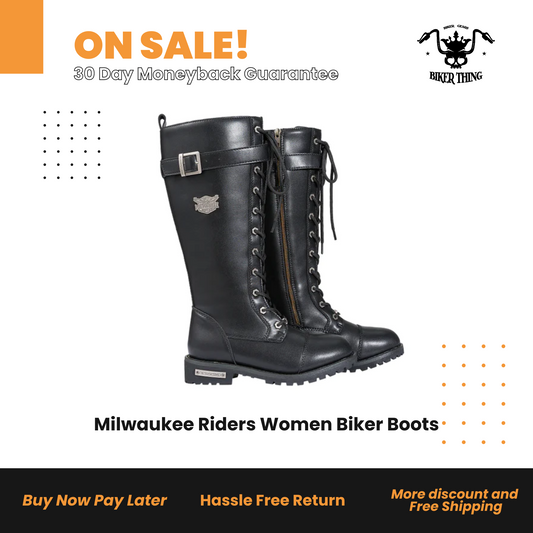 MR-BTL7007 Milwaukee Riders Women Biker Boots