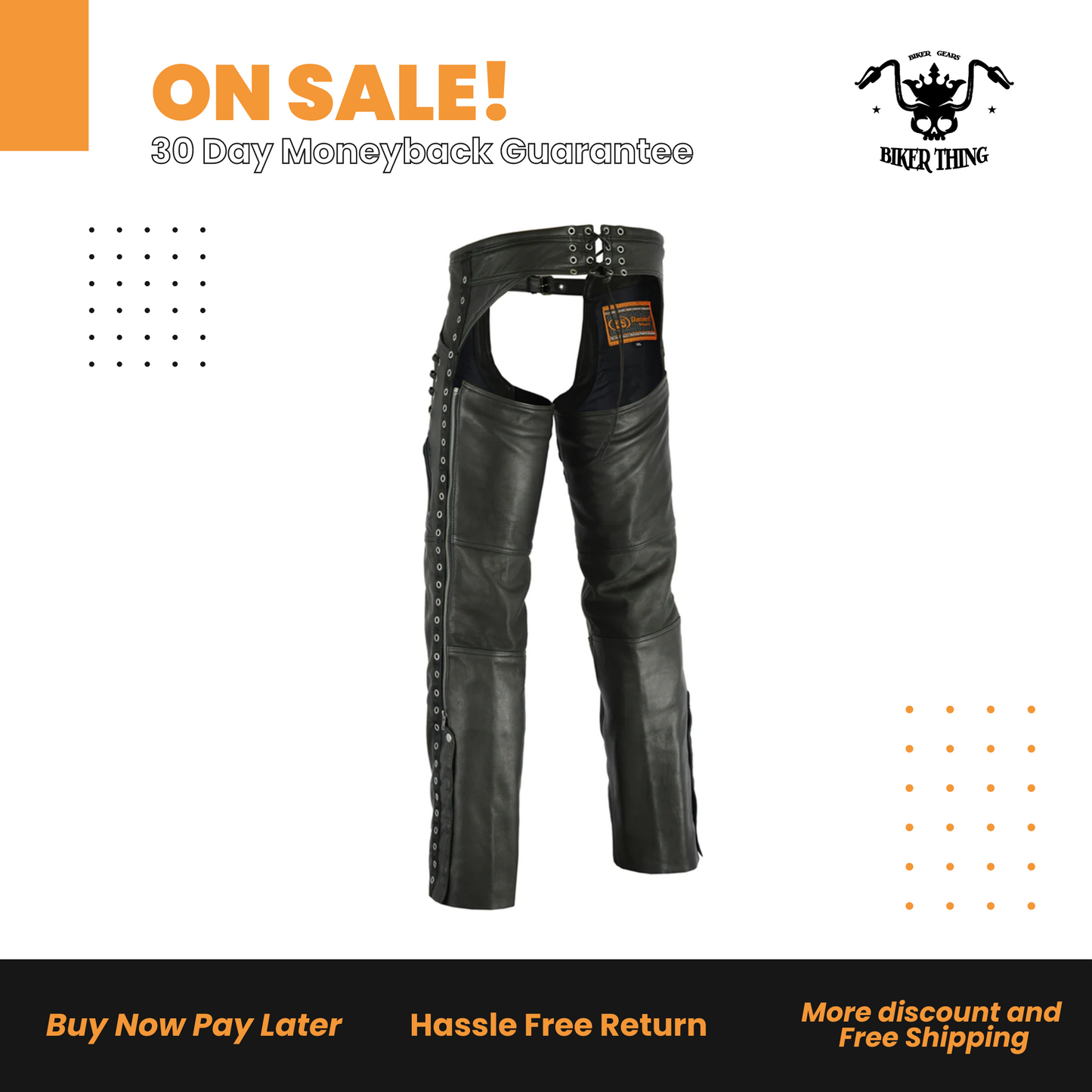 DS485 WOMEN'S STYLISH LIGHTWEIGHT HIP SET CHAPS