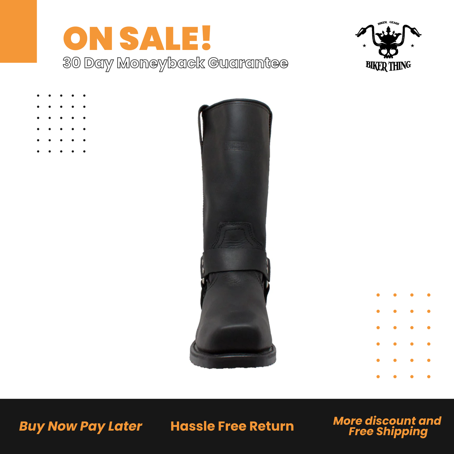 1442 MEN'S HARNESS BOOT-PU INSOLE