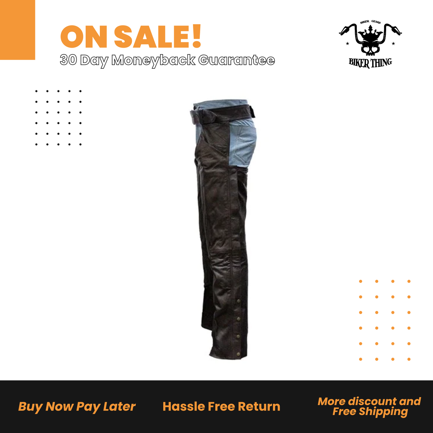 Brown Leather Chaps