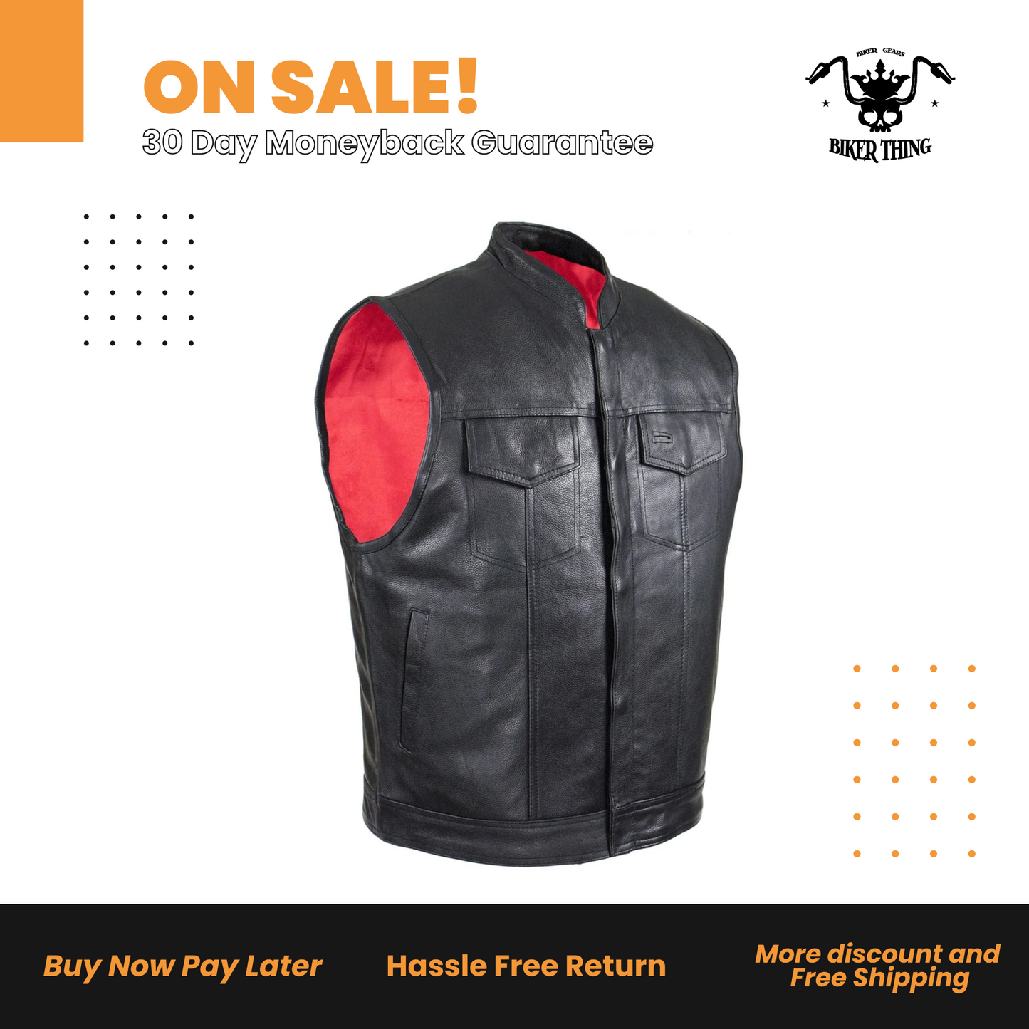 Men's Naked Red Inner Liner Riding Vest