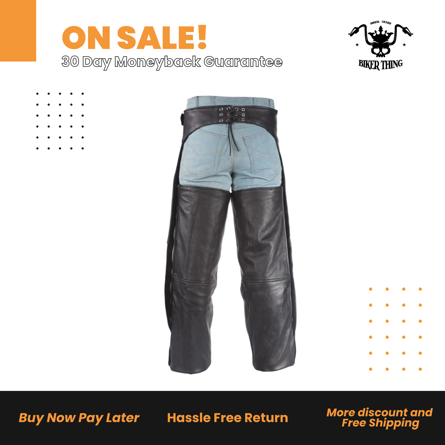 Naked Cowhide Leather Chaps