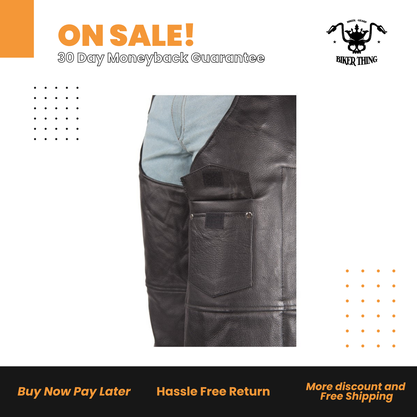 Naked Cowhide Leather Chaps