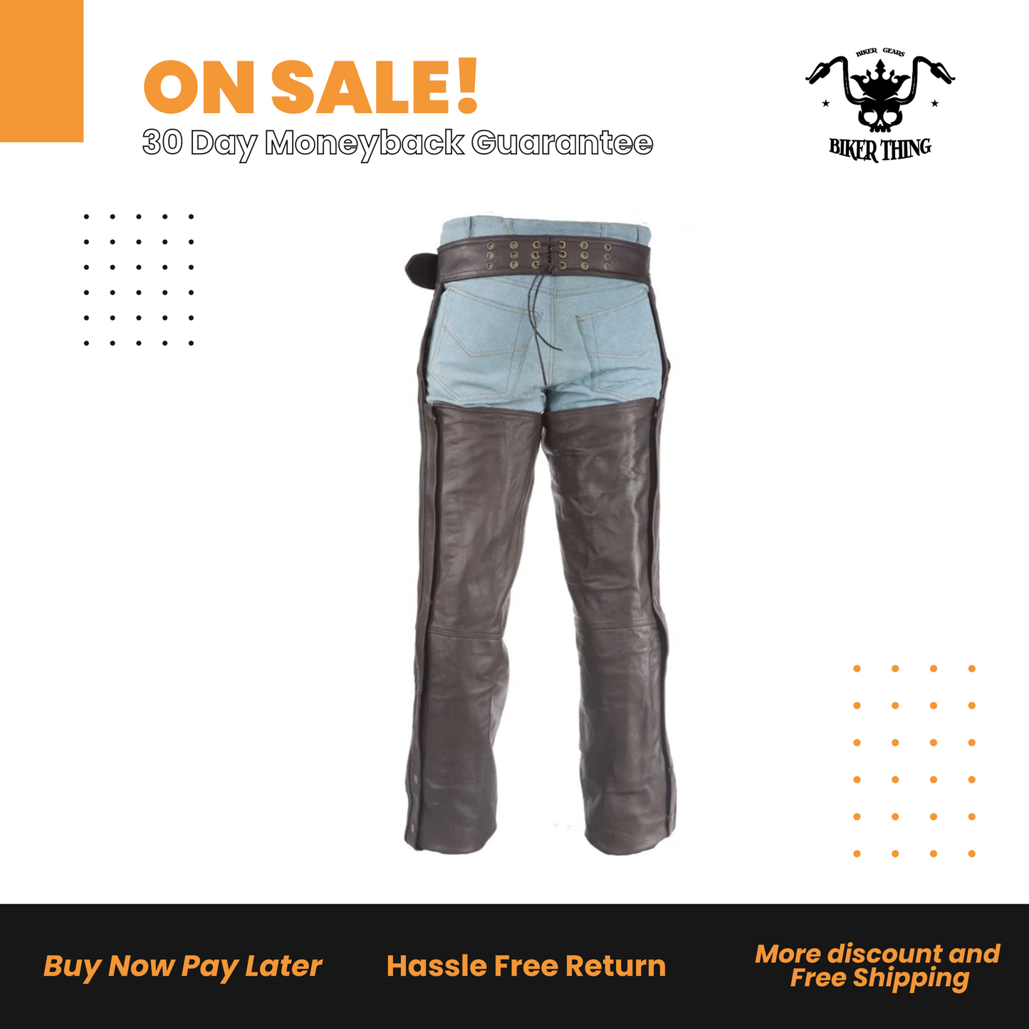 Brown Leather Chaps