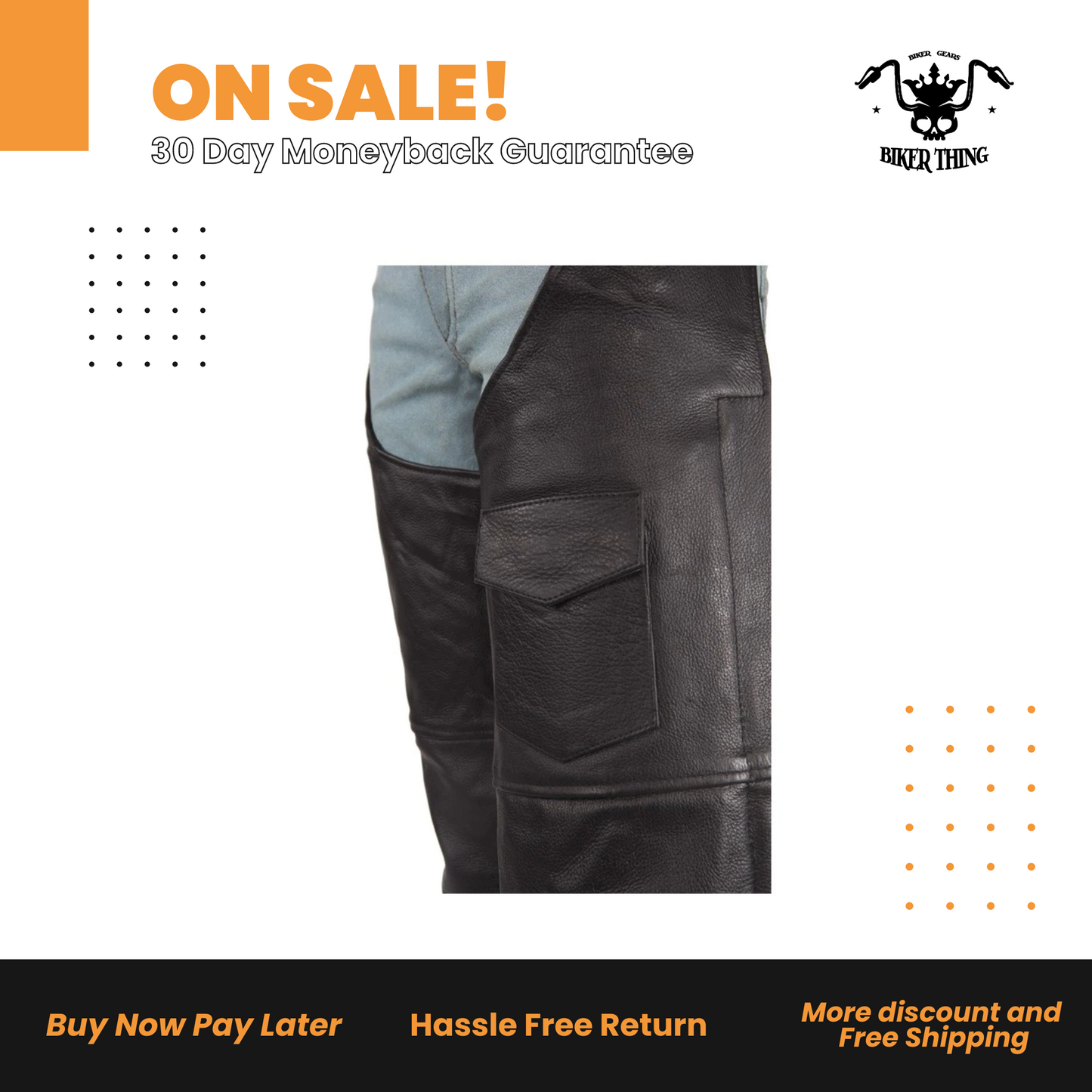 Naked Cowhide Leather Chaps