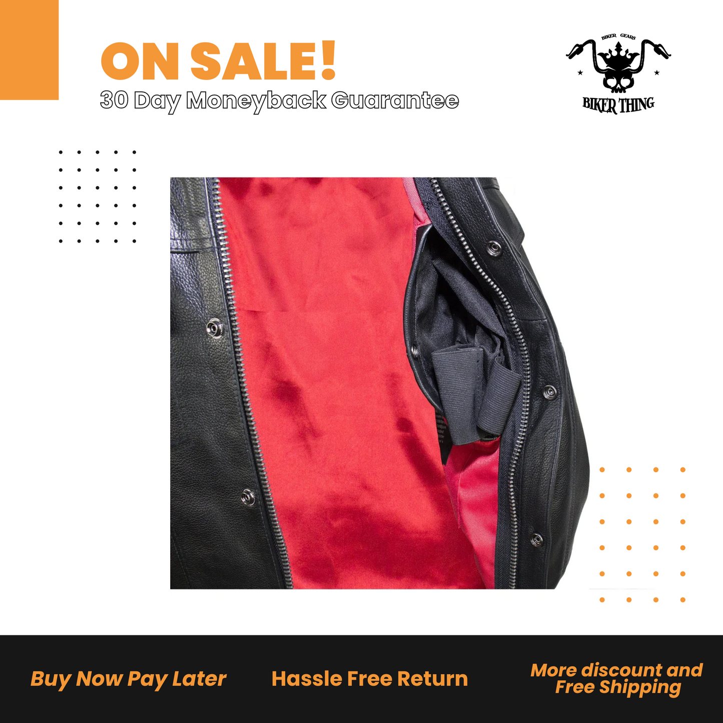 Men's Naked Red Inner Liner Riding Vest