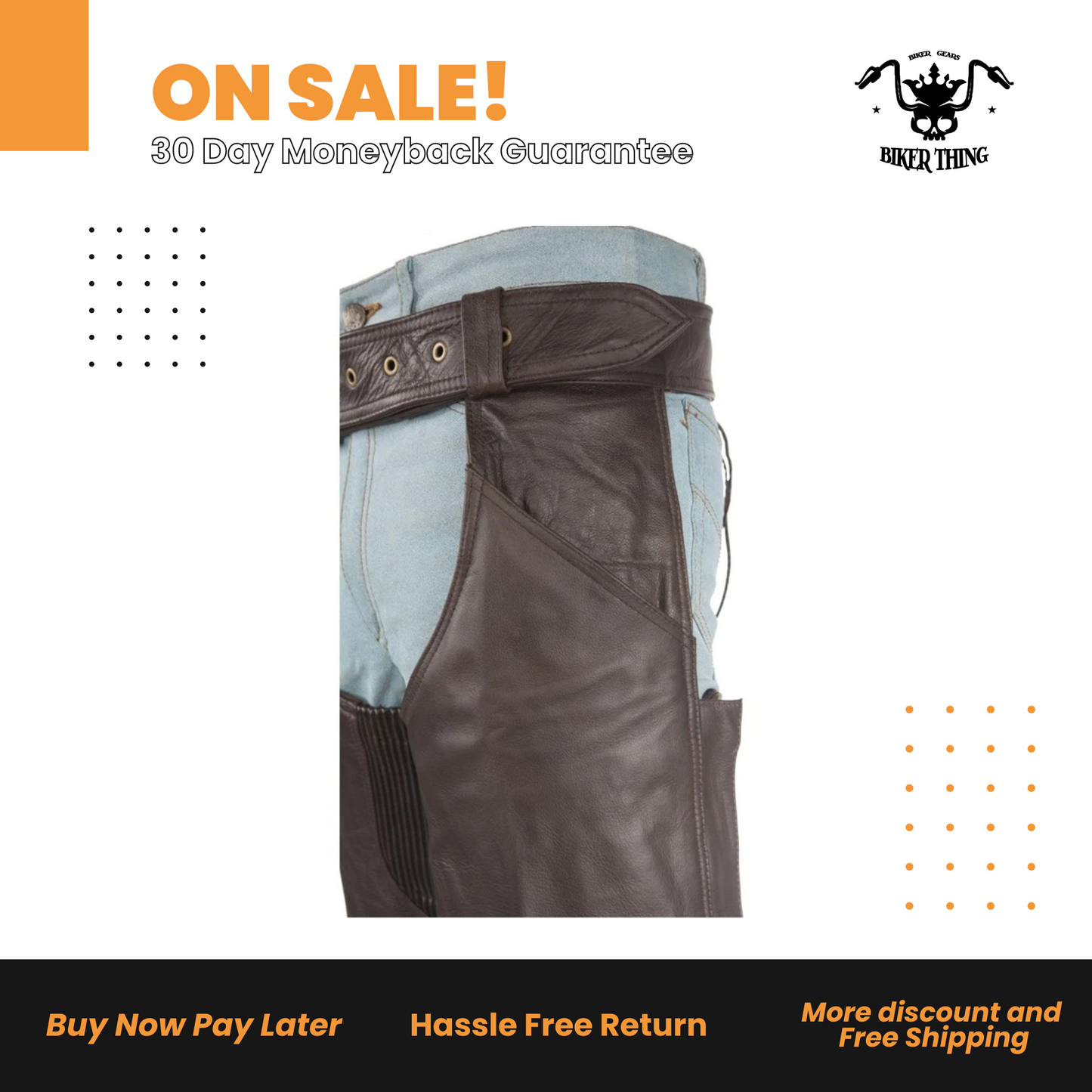 Brown Leather Chaps