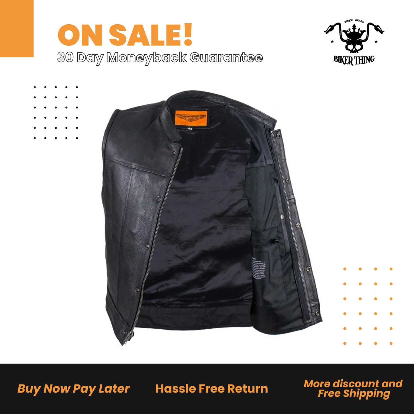Men's Renegade Motorcycle Club Vest