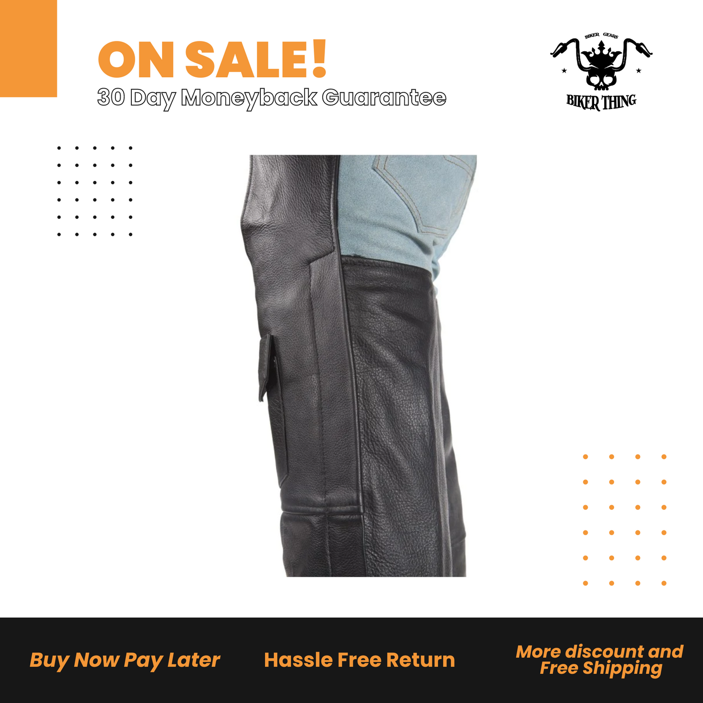 Naked Cowhide Leather Chaps