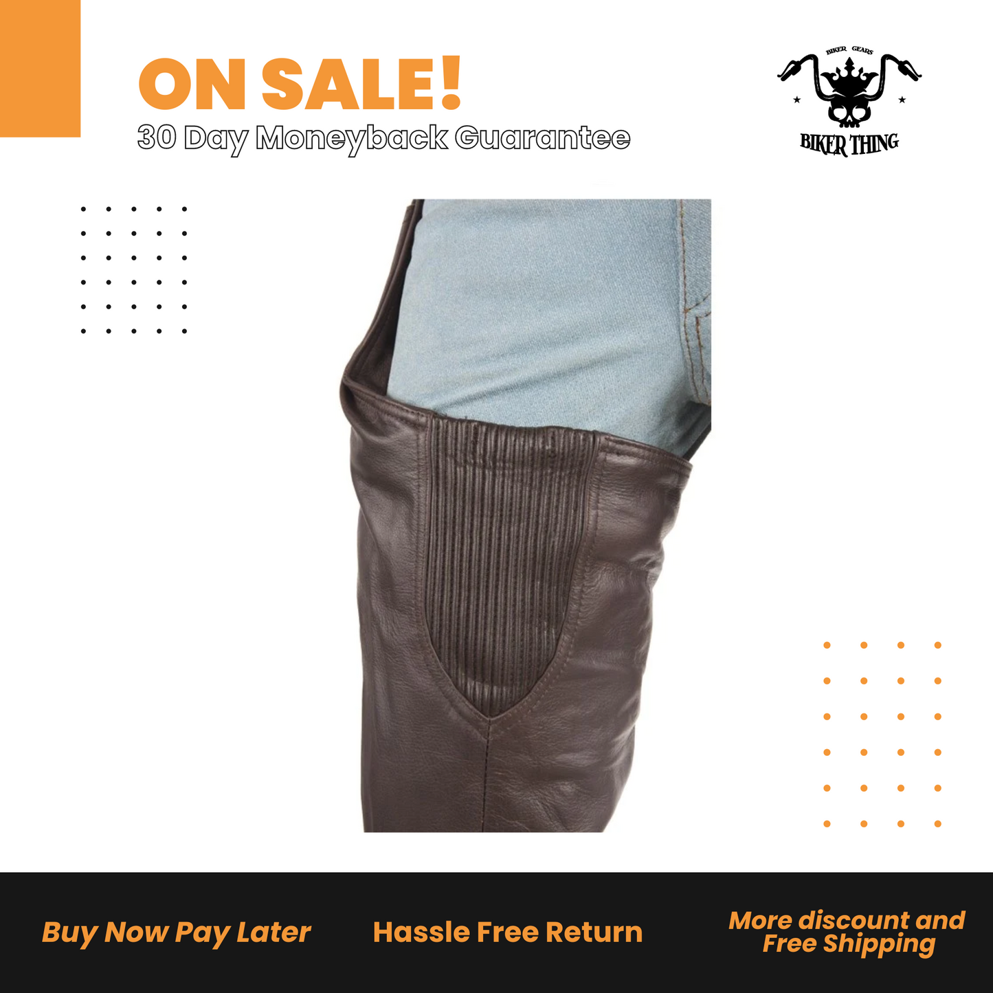 Brown Leather Chaps