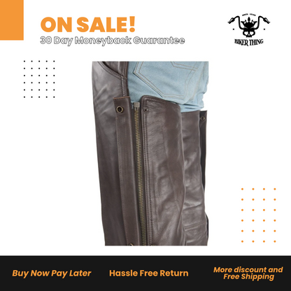 Brown Leather Chaps