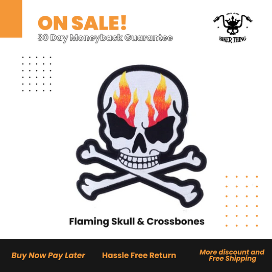 Flaming Skull & Crossbones