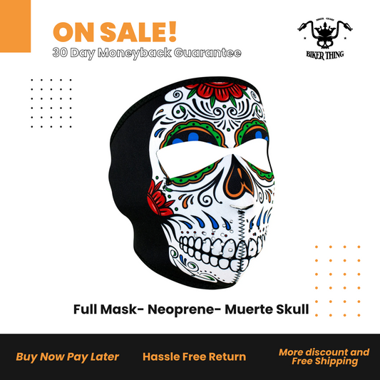 Full Mask- Neoprene- Muerte Skull