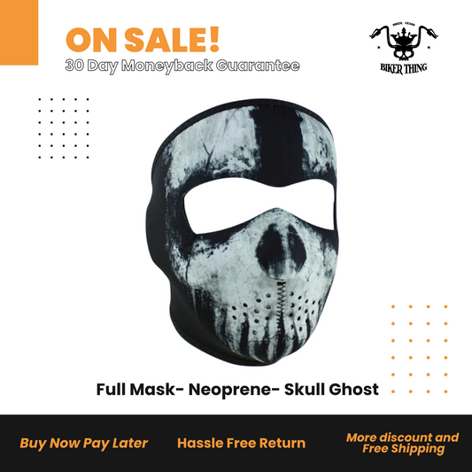 Full Mask- Neoprene- Skull Ghost