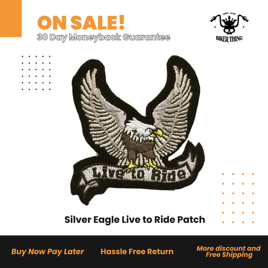Silver Eagle Live to Ride Patch