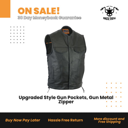 Upgraded Style Concealed Metal Zipper Vest