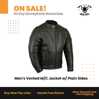 Men's Vented M/C Jacket w/ Plain Sides