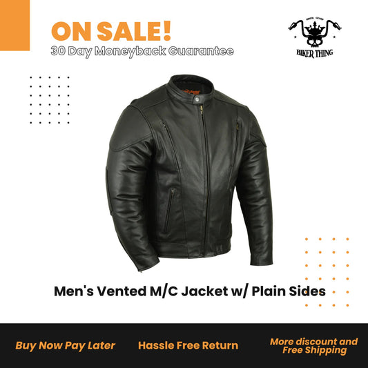 Men's Vented M/C Jacket w/ Plain Sides