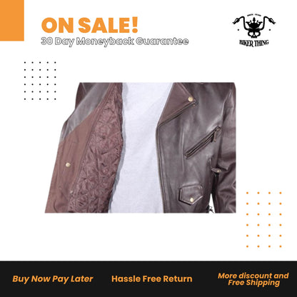 Mens Leather Jacket With Emboss Eagle