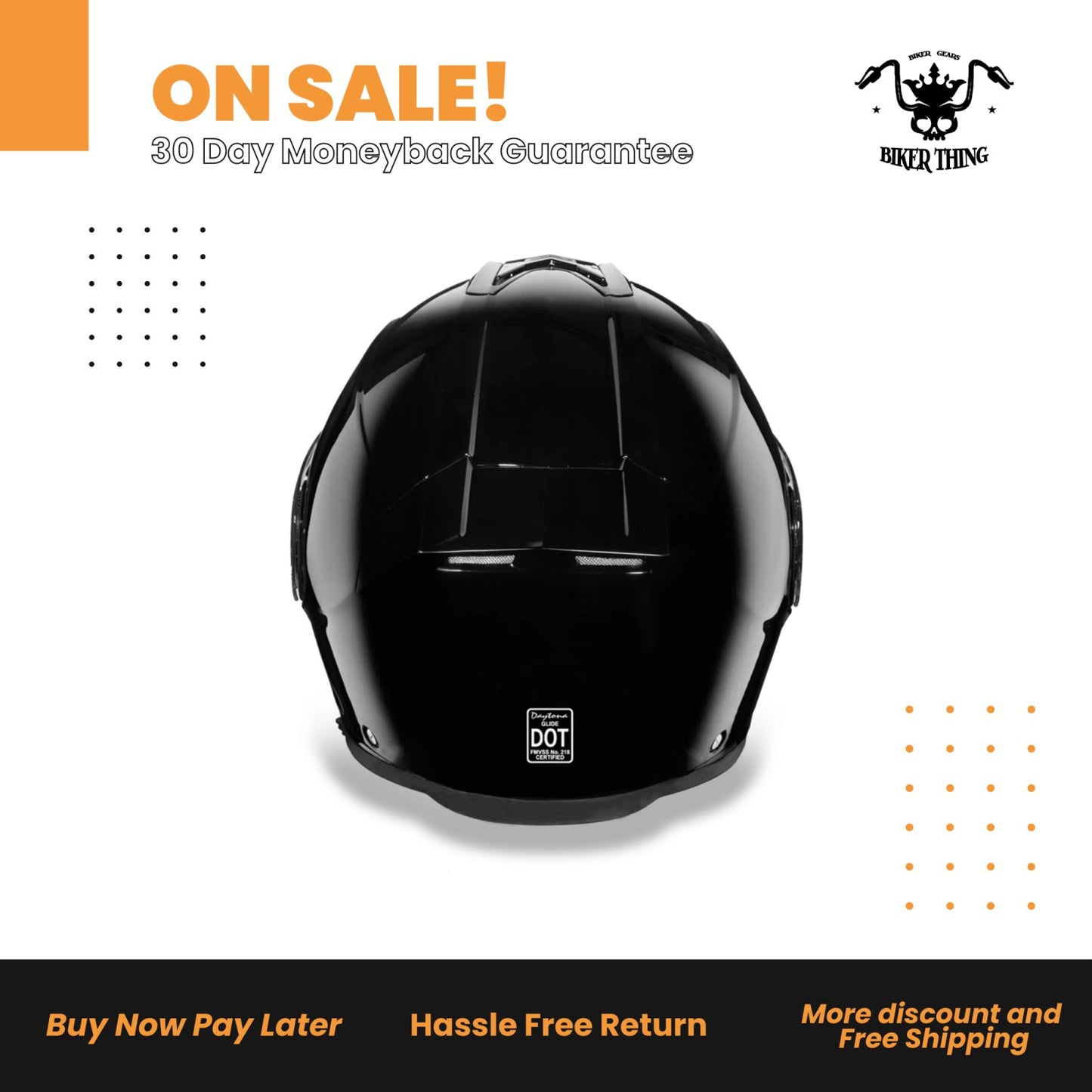 DAYTONA GLIDE - HI-GLOSS BLACK MODULAR HELMET