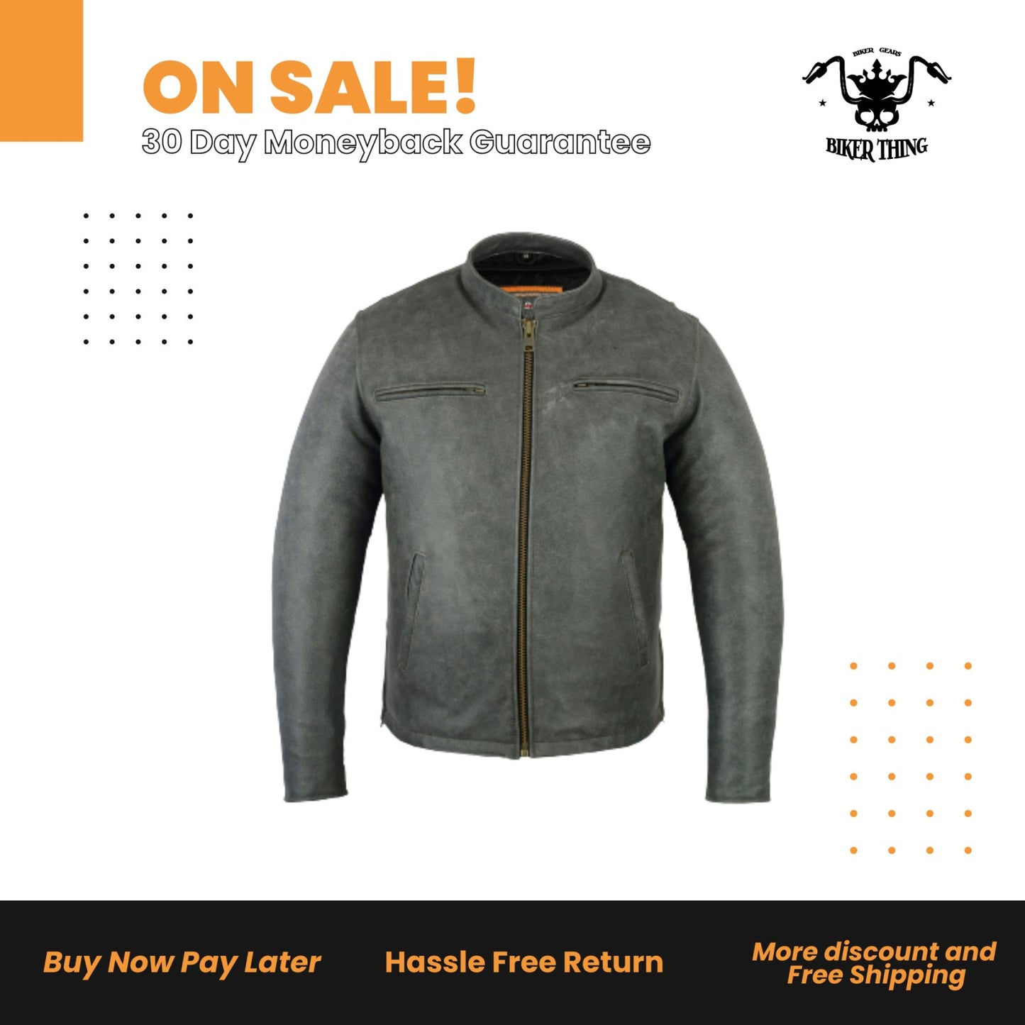 MEN'S SPORTY CRUISER JACKET (GRAY)