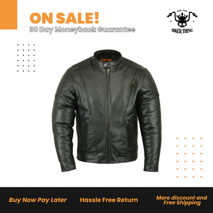 Men's Vented M/C Jacket w/ Plain Sides
