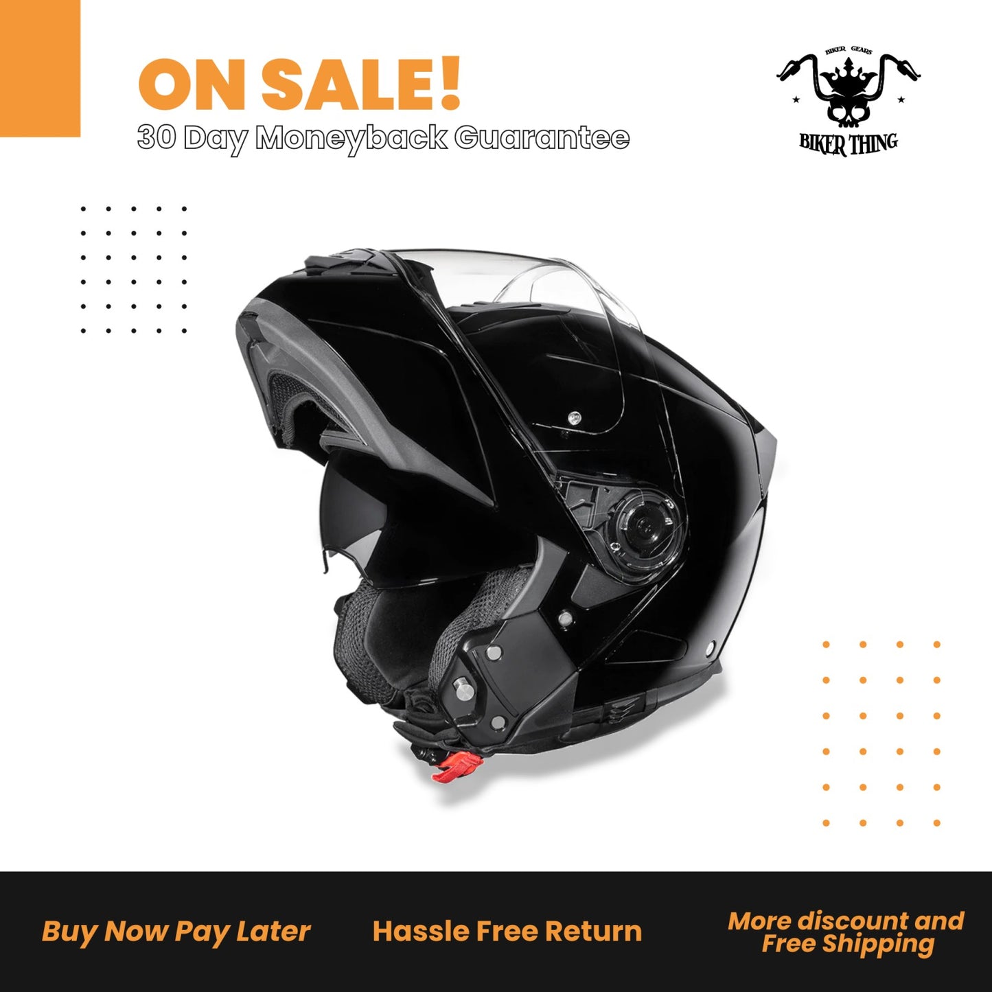 DAYTONA GLIDE - HI-GLOSS BLACK MODULAR HELMET