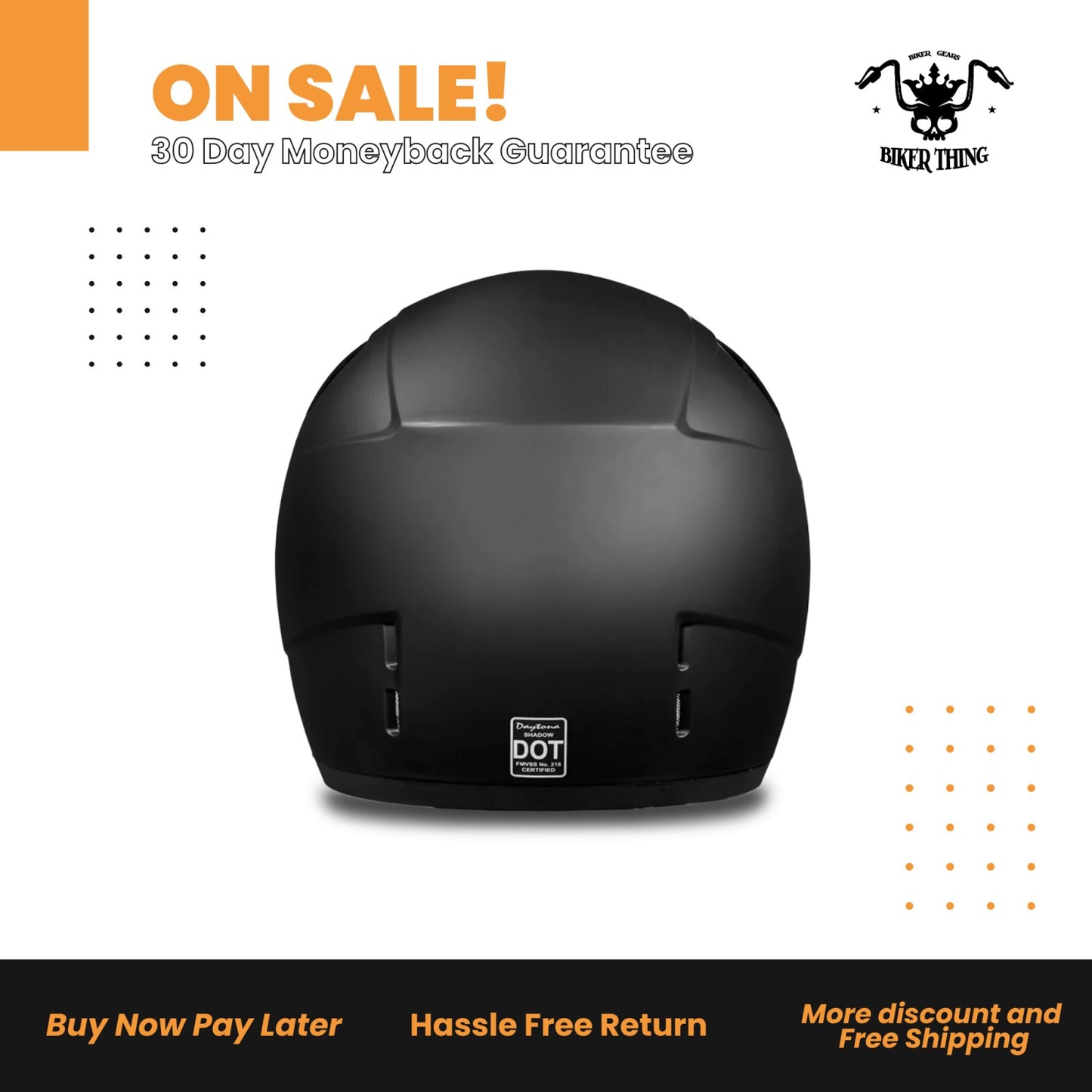 DAYTONA SHADOW - DULL BLACK FULL FACE HELMET