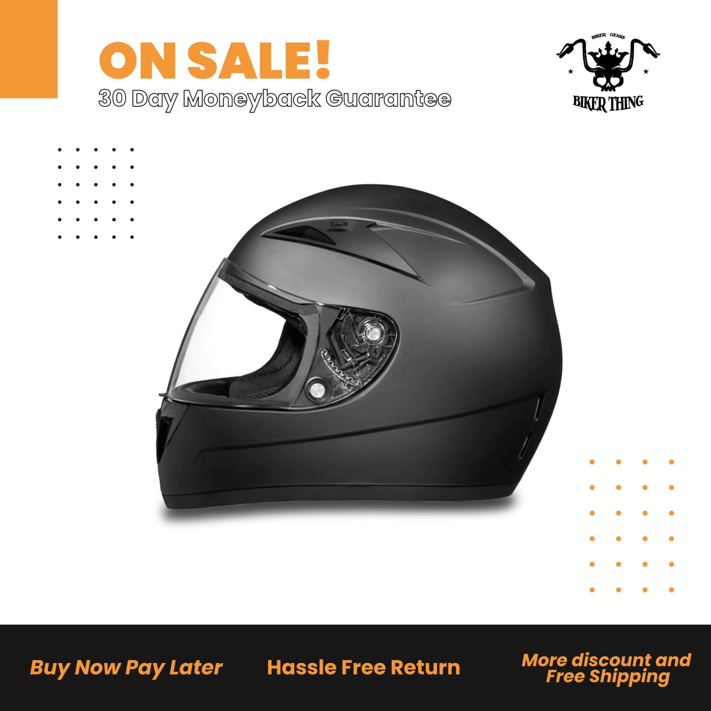 DAYTONA SHADOW - DULL BLACK FULL FACE HELMET