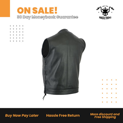 Upgraded Style Concealed Metal Zipper Vest