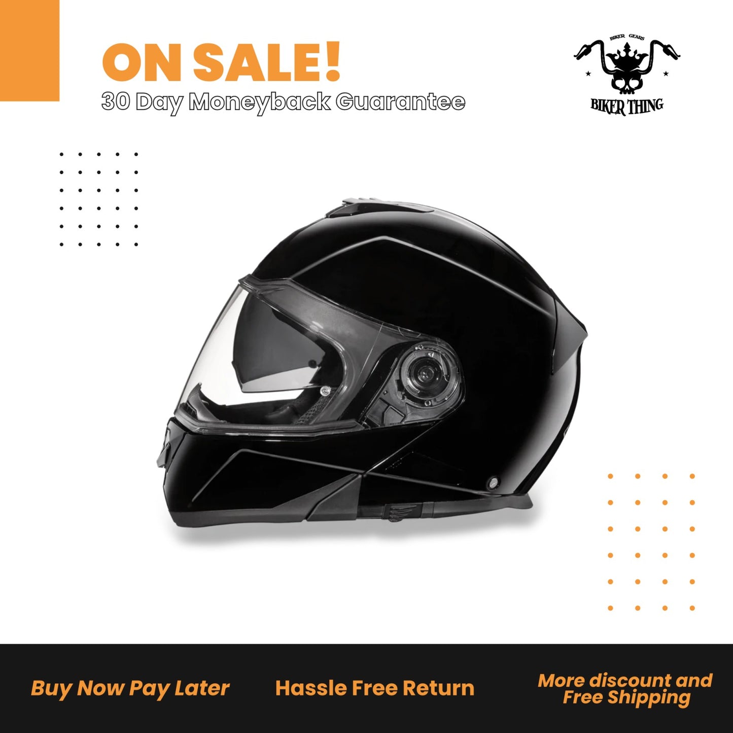 DAYTONA GLIDE - HI-GLOSS BLACK MODULAR HELMET